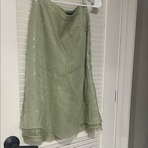 Rena Lange Light Green A-Line Skirt